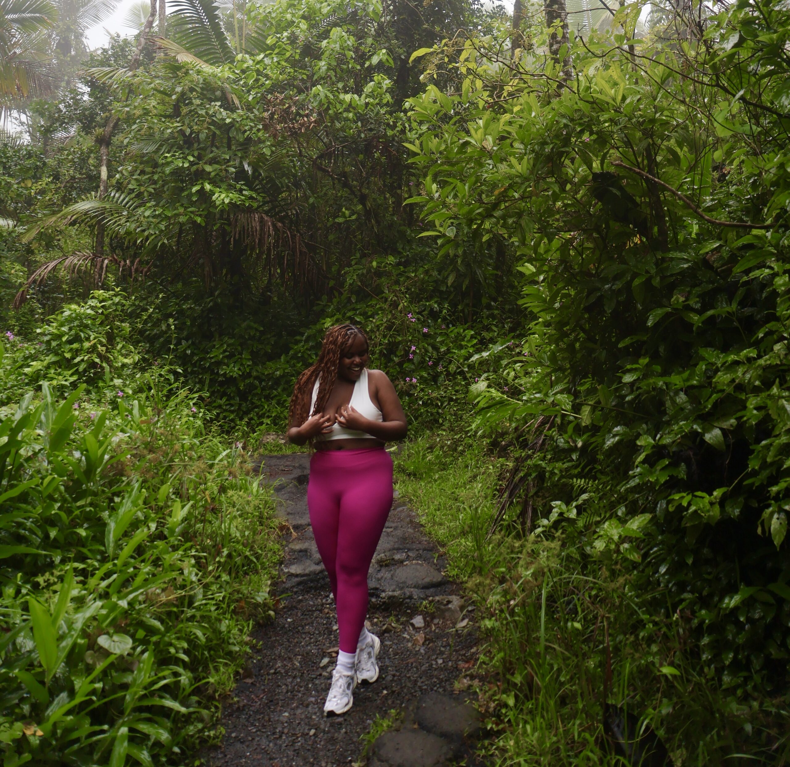 Christina Jane hiking in El Yunque 