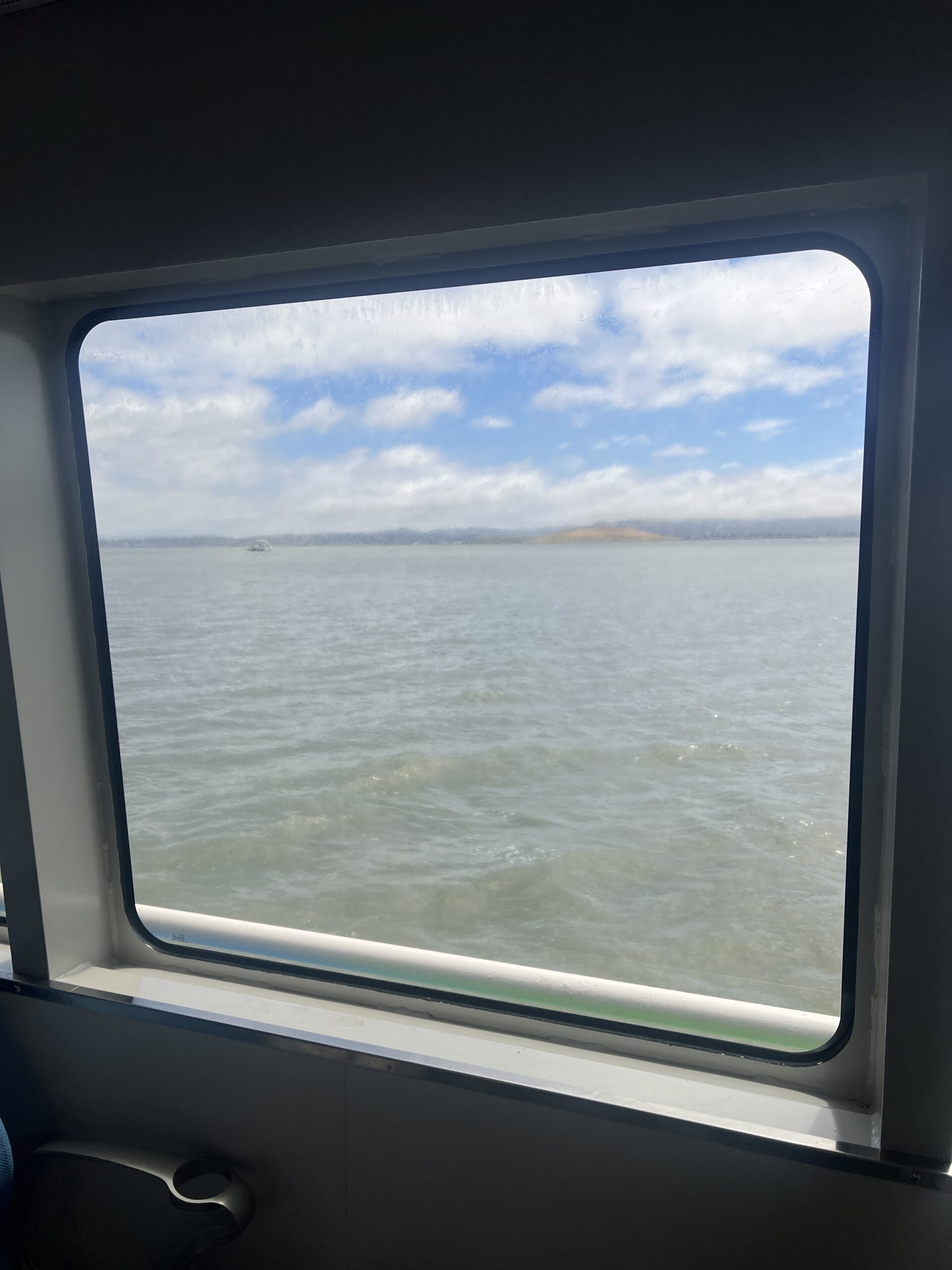 The view out of the ferry windows 