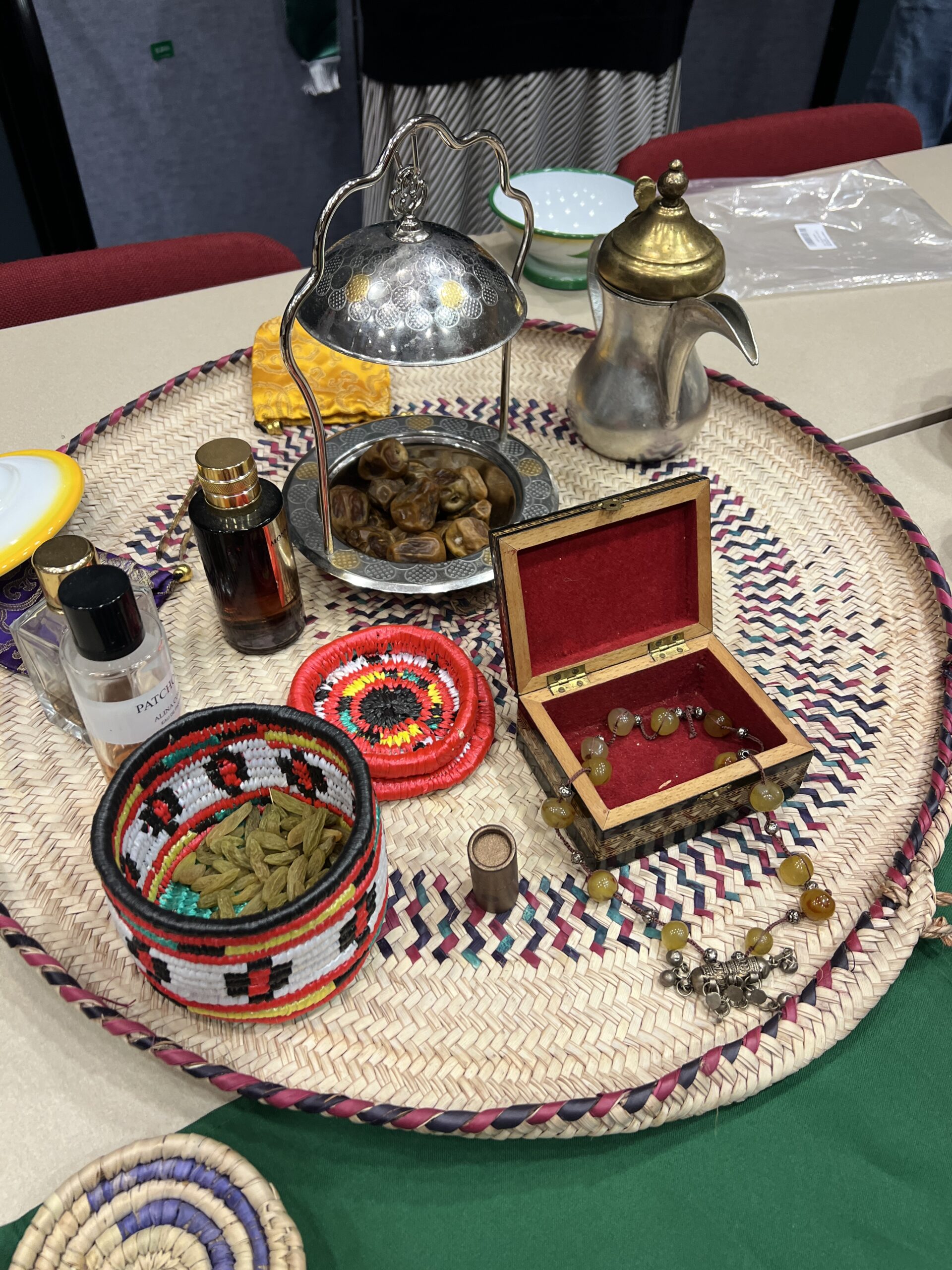 Table Setup: Perfume, Jewelry, Tea 