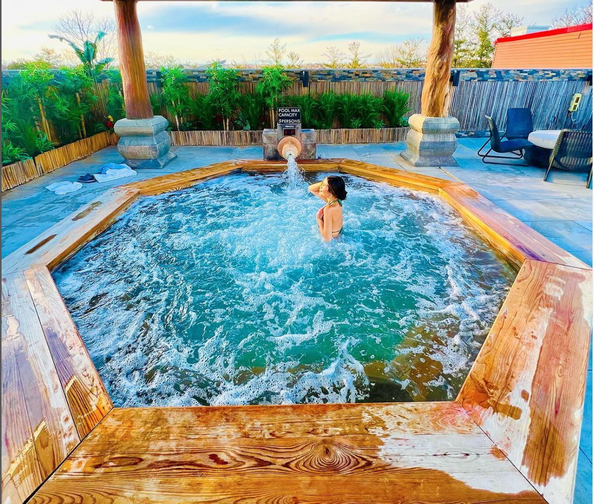 Hinoki Bath at Balian Springs 