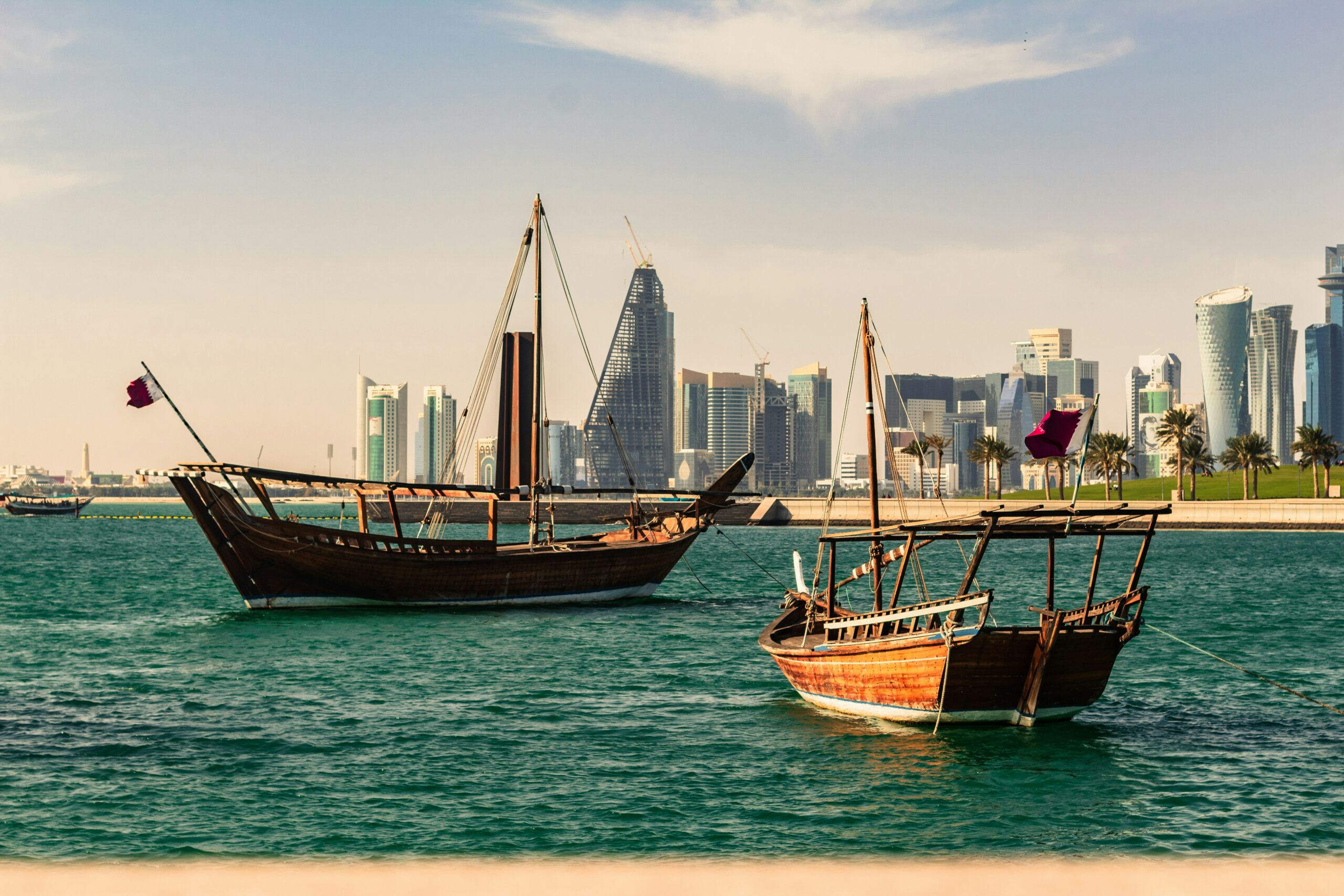 Dhows at The Corniche | Layover in Doha