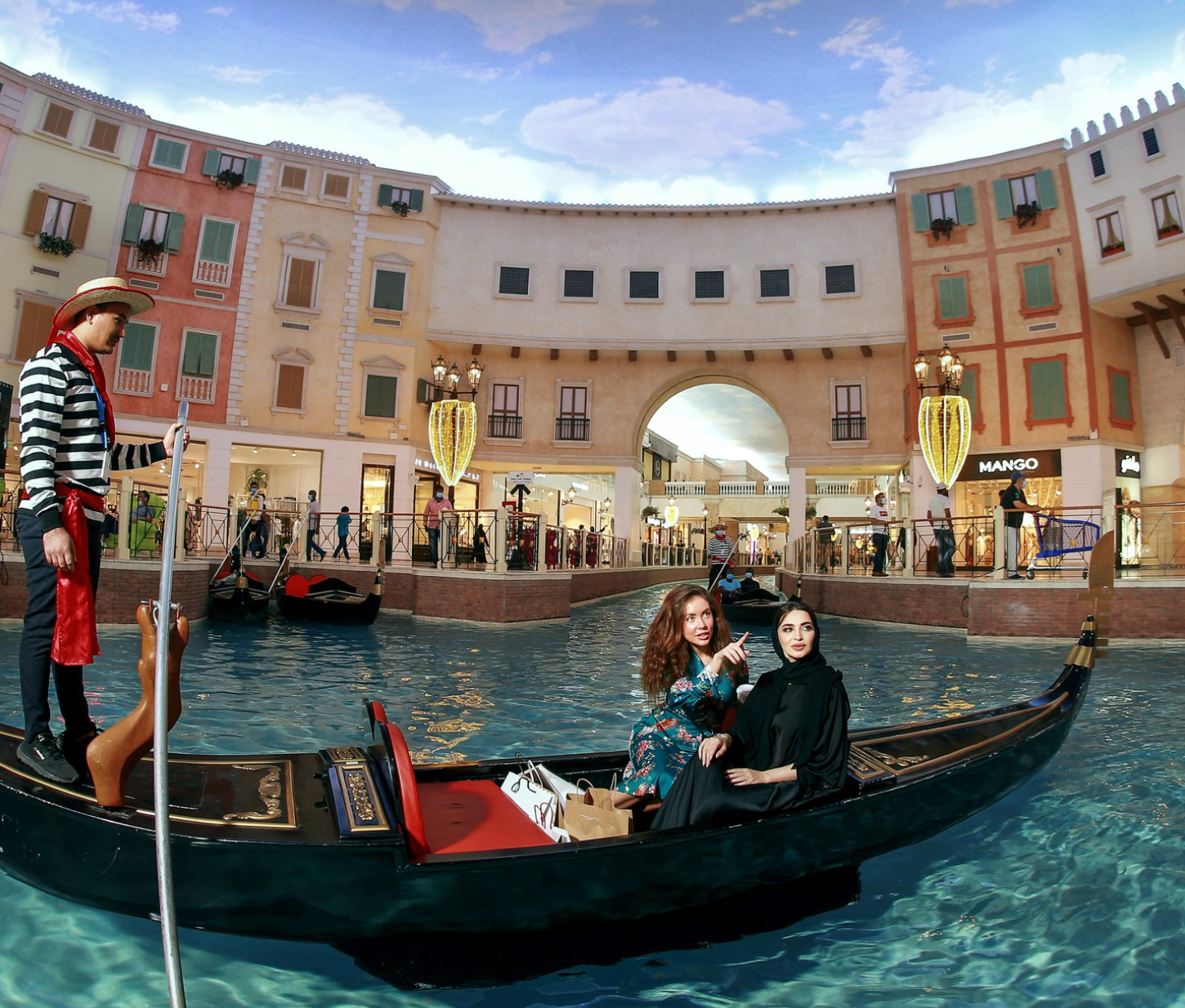 The gondola ride at the mall in Doha 